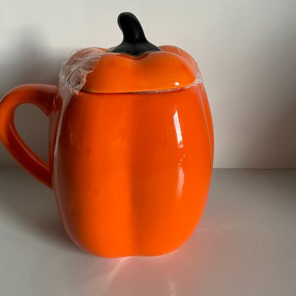 Rae Dunn Halloween Mug Set Ghost Happy Haunting Pumpkin Beware With Topper BNWB - Picture 13 of 16